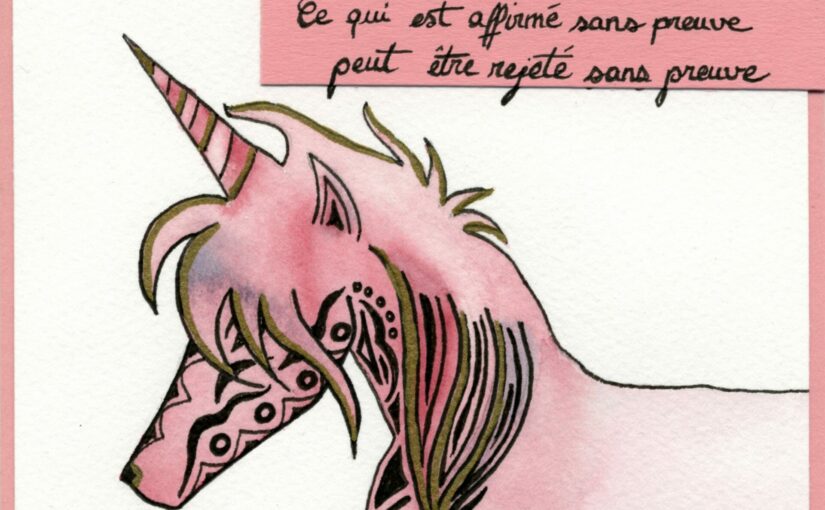 Illustration d'une licorne rose