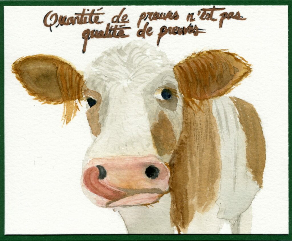Illustration à l'aquarelle d'une vache